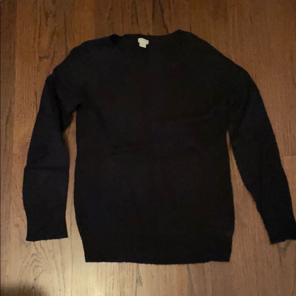 Black Jcrew waffle knit sweater